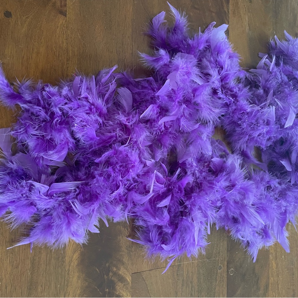 Vibrant Purple Feather Boa